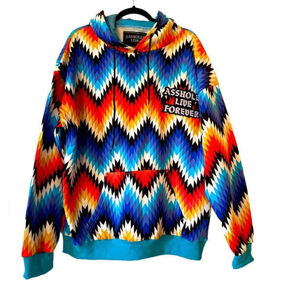 ALF Tops - Embroidered ALF hoodie bright colored pattern